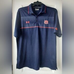 Under Armour Auburn University Wareagles XL Navy Blue Golf Polo Shirt